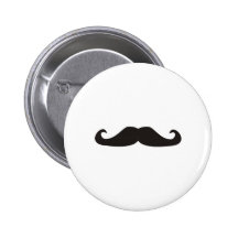 Rétro illustration de moustaches de gentelman badges avec agrafe