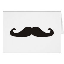 Rétro illustration de moustaches de gentelman carte de vœux