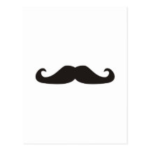 Rétro illustration de moustaches de gentelman carte postale