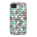 Rétro illustration fraîche de motif de disco coques Case-Mate iPhone 4