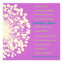 Rétro invitation circulaire de bat mitzvah de marg invitations