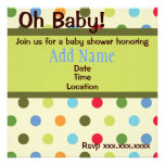 Rétro invitation de baby shower de points