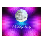 Rétro invitation de fête d'anniversaire de disco
