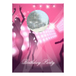 Rétro invitation de fête d'anniversaire de disco