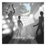 Rétro invitation de fête d'anniversaire de disco