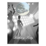 Rétro invitation de fête d'anniversaire de disco