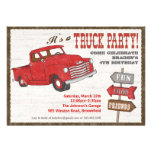 Rétro invitation de partie de camion