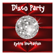 Rétro invitation de partie de disco