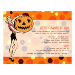 Rétro invitation de partie de Pin- de Halloween