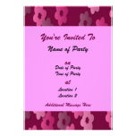 Rétro invitation florale de partie