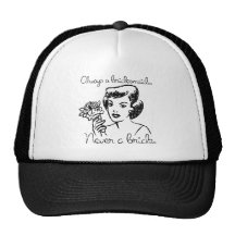 Rétro jamais un chapeau de jeune mariée casquettes de camionneur