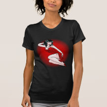 Rétro Madame de pin-up T-shirt de tatouage de T-sh