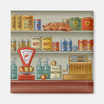 Rétro magasin magnets