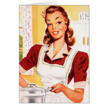 Rétro magie vintage de cuisine de les années 50 de carte