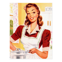 Rétro magie vintage de cuisine de les années 50 de cartes postales
