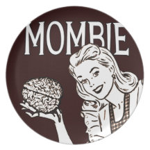 Rétro maman de zombi de Mombie Assiette Pour Soirée