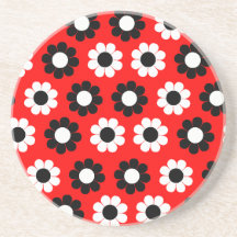 Rétro marguerite de flower power de bruit dessous de verre