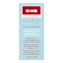 Rétro mariage de Mixtape Invitation Personnalisée