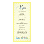Rétro menu animal de baby shower du train | carte double customisable