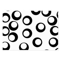 Rétro modèle noir et blanc de cercles modèles de cartes de visite