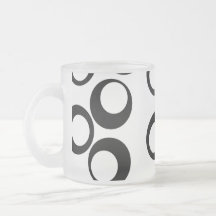 Rétro modèle noir et blanc de cercles mugs