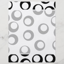 Rétro modèle noir et blanc de cercles prospectus