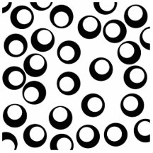 Rétro modèle noir et blanc de cercles photo sculpture