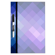 Rétro motif bleu de diamant de Chevron Tableau Effaçable À Sec