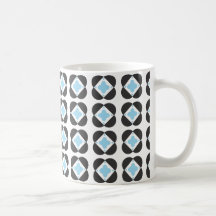 Rétro motif dans la tasse de turquoise