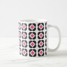 Rétro motif dans la tasse rose