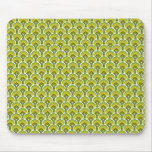 rétro motif d'arbre - vert tapis de souris
