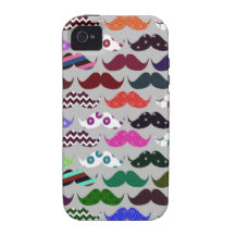 Rétro motif de guidon de moustache faite sur comma iPhone 4 case
