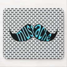 Rétro motif de mod de moustache tapis de souris