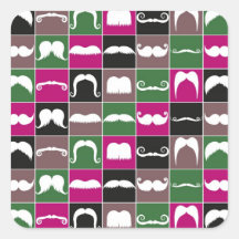 Rétro motif de moustache autocollants