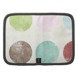 Rétro motif de pois brun rose turquoise lunatique agenda folio
