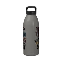 Rétro motif grunge vintage d'appareils-photo bouteilles d'eau réutilisables