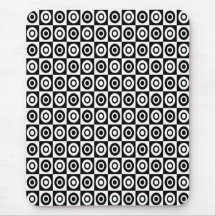 Rétro motif noir et blanc génial de mod tapis de souris