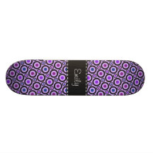 Rétro motif pourpre de cercle skateboards personnalisés