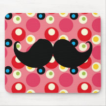 Rétro moustache d'amusement sur l'arrière - plan l tapis de souris