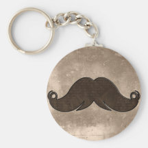 Rétro moustache de guidon porte-clés
