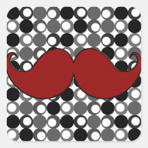 Rétro moustache de moustache autocollants