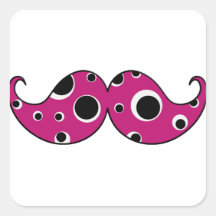 Rétro moustache de moustache de guidon autocollants
