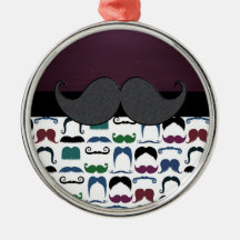 Rétro moustache de moustache décorations de noël