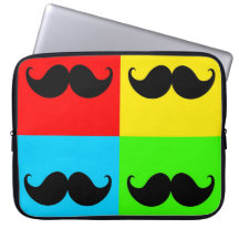 Rétro moustache géniale Stache de moustache d'art  Housses Ordinateur