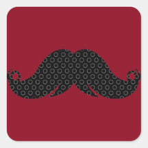 Rétro moustache noire Stache de moustache Autocollants
