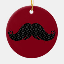 Rétro moustache noire Stache de moustache Ornement De Noël