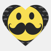 Rétro moustache souriante géniale de moustache autocollant