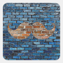 Rétro moustache Stache de moustache sur le mur de  Adhésif