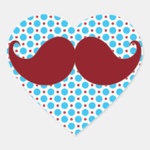 Rétro moustache sur l'arrière - plan de point de p autocollants
