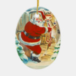 Rétro ornement de Noël de Père Noël